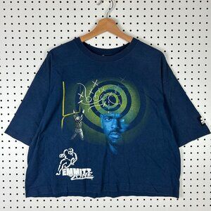 Emmitt Smith Zone Cowboys T Shirt Women's XL Crop Starter 90s‎ Navy Blue Graphic